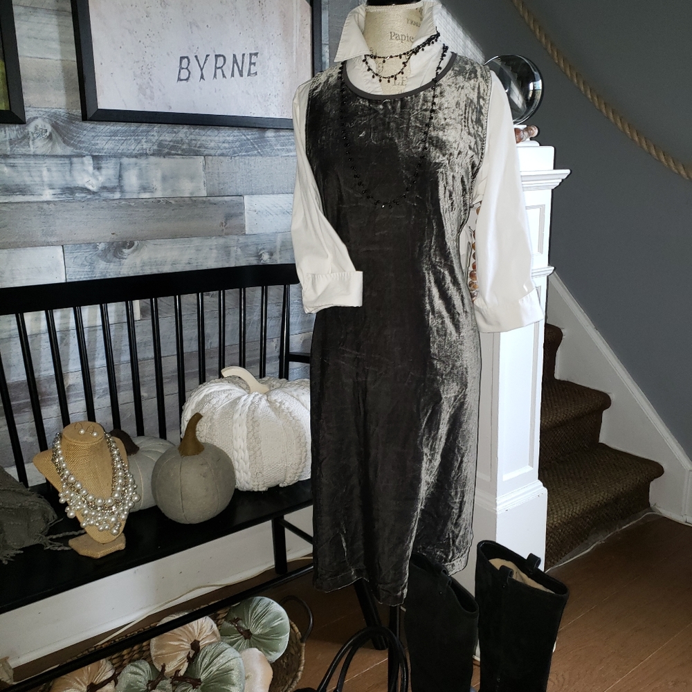 Gap Brand Crushed Velvet Sleeveless Dress